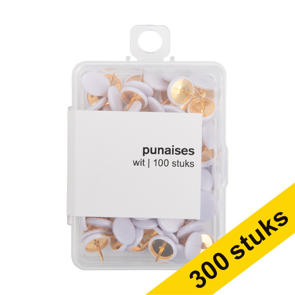 123ink white push pins (100-pack) (3-pack)  301997 - 1