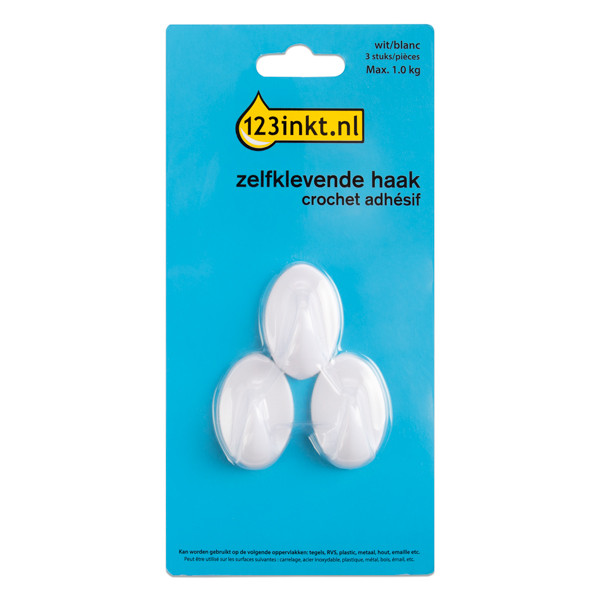 123ink white self-adhesive hook, 1kg (3-pack) 77735-00000-00C AR-02P 301004 - 1