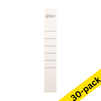 123ink white self-adhesive spine labels, 39mm x 285mm (30-pack)