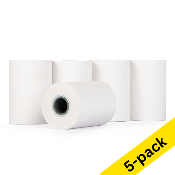 123ink white thermo cash register roll, 57mm x 40mm x 12mm (5-pack) K-6023C 300316 - 1