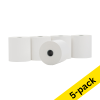 123ink white thermo cash register roll, 57mm x 54mm x 12mm (5-pack)