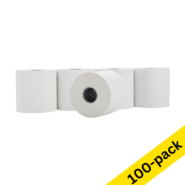 123ink white thermo cash register roll, 60mm x 100mm x 40mm (100-pack)  302111 - 1