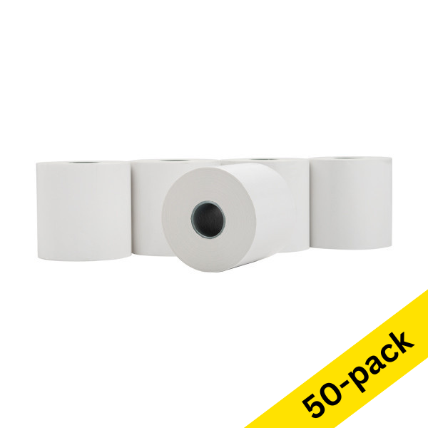 123ink white thermo cash register roll, 60mm x 100mm x 40mm (50-pack)  302110 - 1