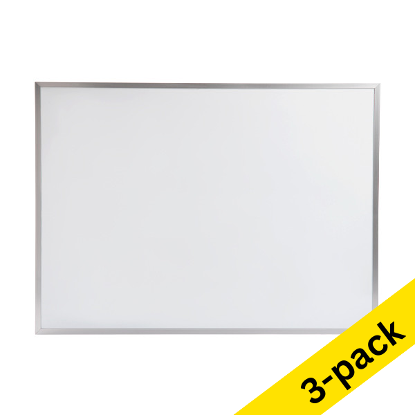 123ink whiteboard with aluminium frame, 58.5cm x 43cm (3-pack)  302152 - 1