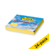 123ink yellow adhesive notes, 100 sheets, 76mm x 76mm (24-pack)