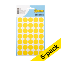 123ink yellow marking dots, Ø 19mm (105 labels) (5-pack)