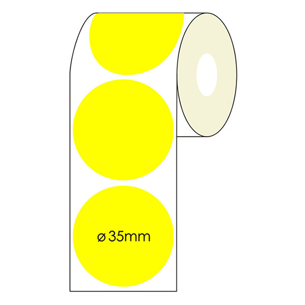 123ink yellow marking dots Ø 35mm (2,000 labels) 89512 302335 - 1