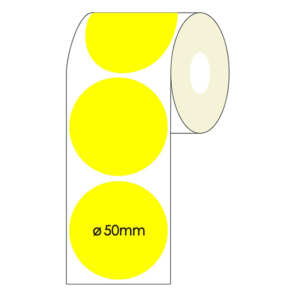 123ink yellow marking dots Ø 50mm (2,000 labels) 89522 302340 - 1