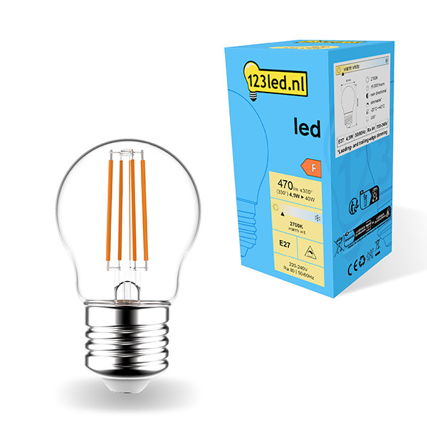 123inkt 123led E27 LED dimmable filament ball bulb 4.5W (40W)  LDR01830 - 1