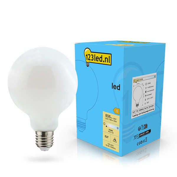 123inkt 123led E27 LED dimmable filament globe bulb 7W (60W)  LDR02100 - 1