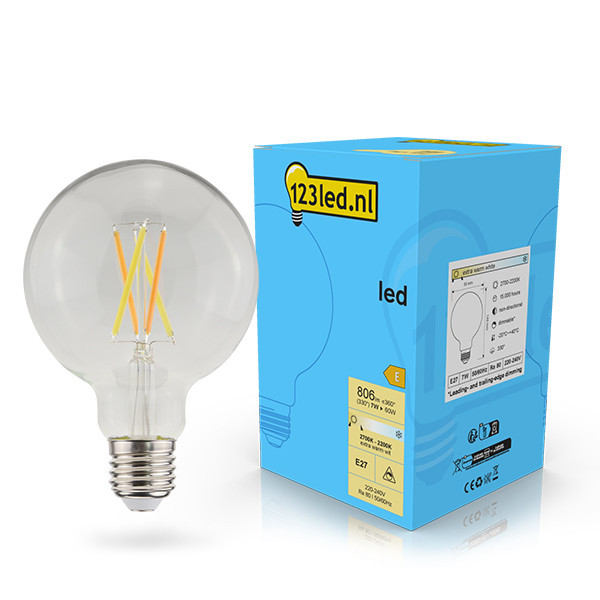 123inkt 123led E27 LED dimmable filament globe bulb 7W (60W)  LDR02102 - 1