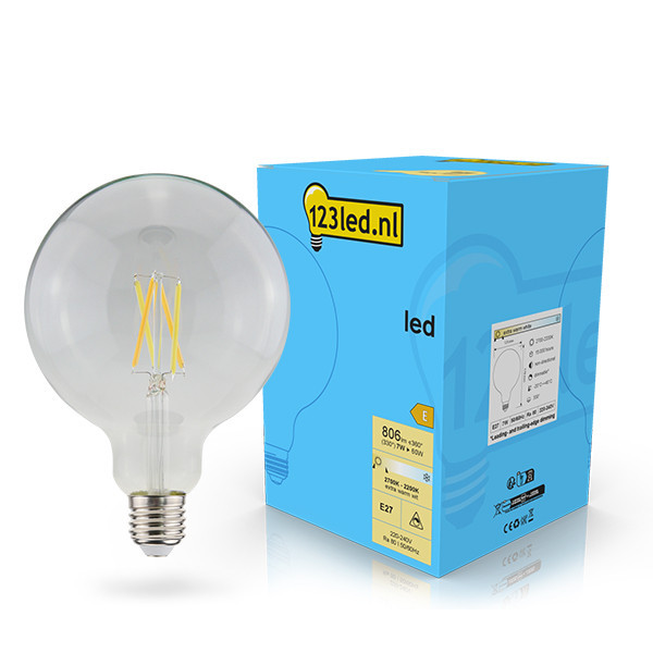 123inkt 123led E27 LED dimmable filament globe bulb 7W (60W)  LDR02108 - 1