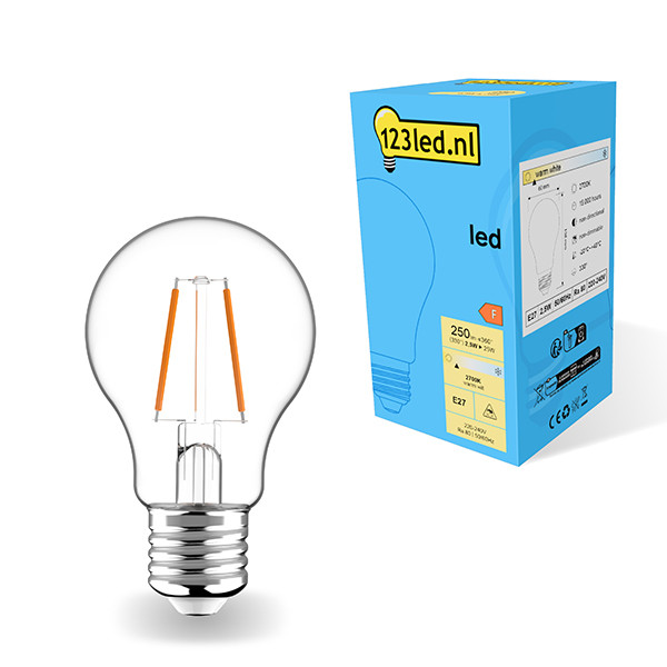 123inkt 123led E27 LED filament pear bulb 2.5W (25W)  LDR01786 - 1