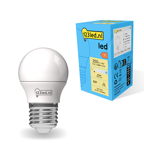 123inkt 123led E27 LED matte ball bulb 2.5W (25W)  LDR01804 - 1