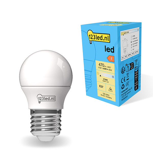 123inkt 123led E27 LED matte ball bulb 4.9W (40W)  LDR01806 - 1