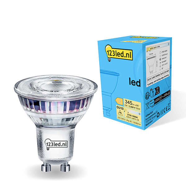 123inkt 123led GU10 LED dimmable spotlight 3.6W (50W) 929002065703c LDR01732 - 1