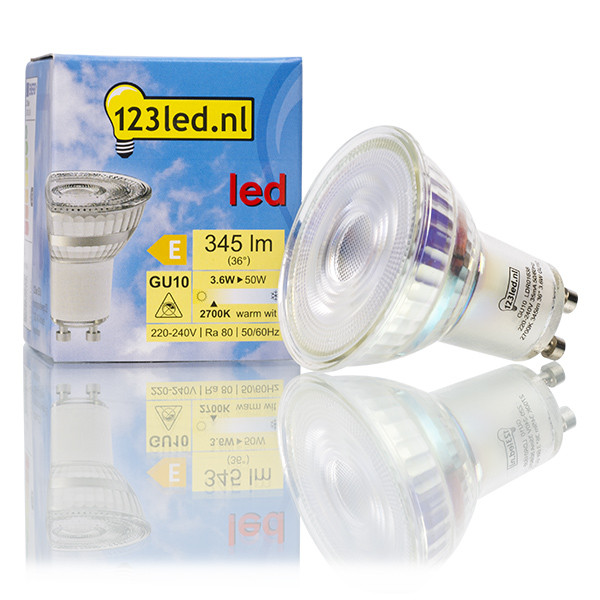 123inkt 123led GU10 LED glass spotlight 3.6W (50W)  LDR01638 - 1