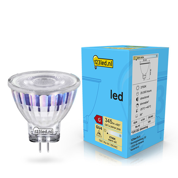 123inkt 123led GU4 LED dimmable spotlight 4.5W (35W)  LDR02066 - 1