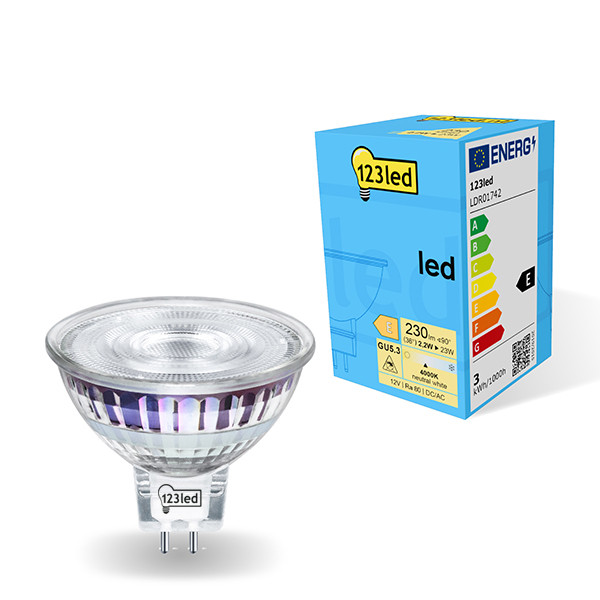 123inkt 123led GU5.3 LED spotlight 2.2W (25W) | 4000K  LDR01742 - 1