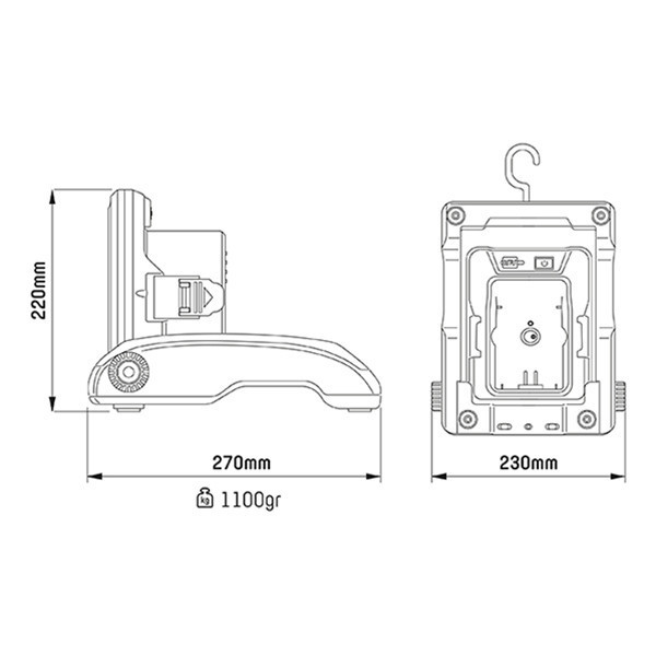 123inkt 123led battery-powered construction lamp (20) | 5000K 300819 LDR06600 - 3