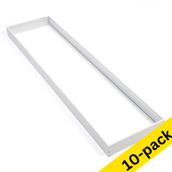 123inkt 123led white panel surface-mounted frame, 30cm x 120cm (10-pack)  LDR08690 - 1