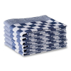 Blue checkered tea towels, 65cm x 65cm (6-pack)