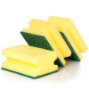 Scouring sponge with grip, 9cm x 7cm x 4.5cm (3-pack)