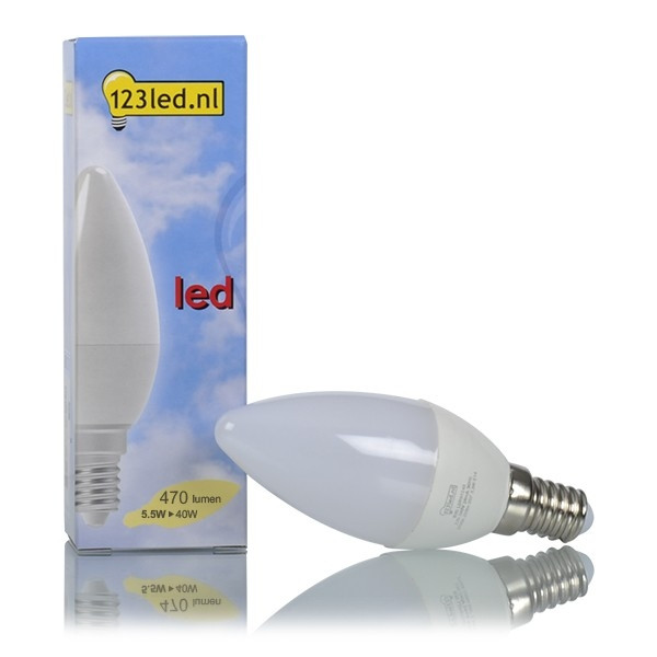 123led E14 LED matte candle bulb 5.5W (40W) | 2700K LDR01251 123led E14 LED matte candle bulb 5.5W (40W) | 2700K LDR01251 - 1