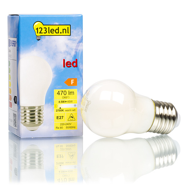 123led E27 LED dimmable frosted ball-shaped bulb 4.5W (40W) LDR01672 123led E27 LED dimmable frosted ball-shaped bulb 4.5W (40W) LDR01672 - 1