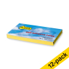 12 x 123ink yellow self-adhesive notes, 100 sheets, 76mm x 127mm