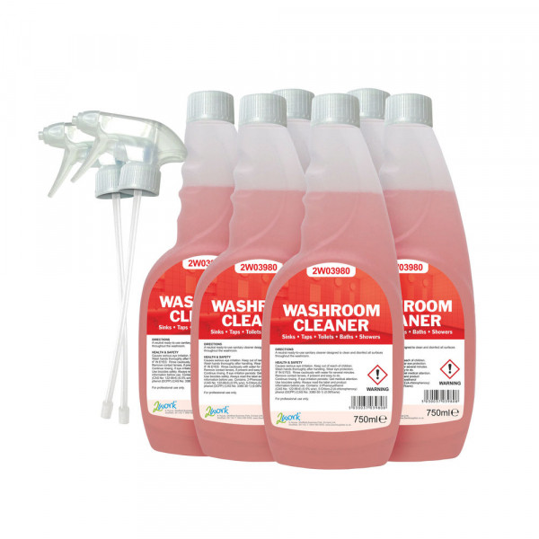 2Work washroom cleaner trigger spray, 750ml (6-pack)  299175 - 1