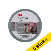 3M 1900 silver duct tape, 50mm x 50m (5-pack)