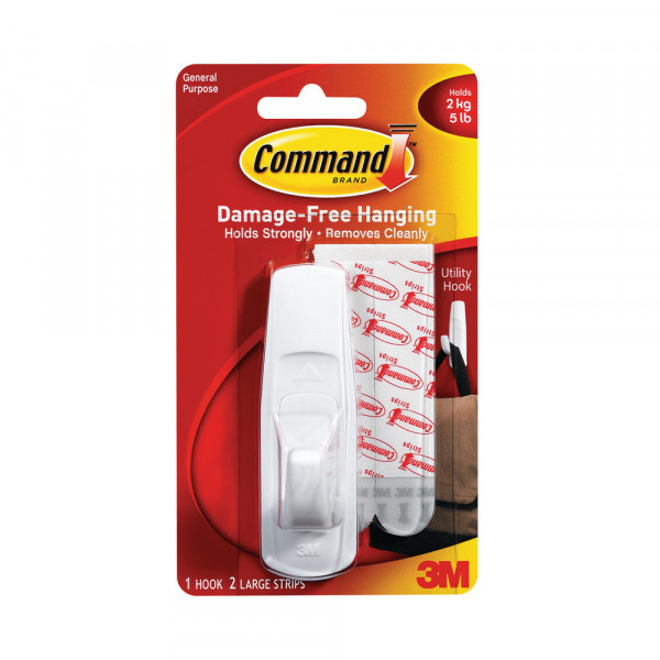 3M Command 17003 large white adhesive hook 17003 214542 - 1