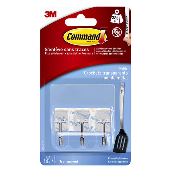 3M Command self-adhesive wire hook, 0.2kg (3-pack) 17067CL 214512 - 1