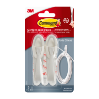 3M Command white self-adhesive cable hook, 1kg (2-pack) 17304C 214511