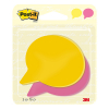 3M Post-it Die-Cut Notes neon yellow/fuchsia speech bubble, 71mm x 73mm (2-pack)