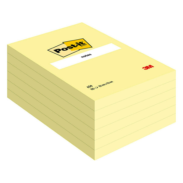 3M Post-it Notes yellow, 100 sheets, 152mm x 102mm 659GE 201010 - 1