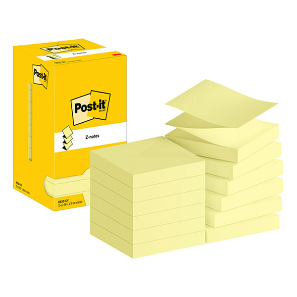 3M Post-it Z-notes yellow 76mm x 76mm (12-pack) R330CY 201005 - 1