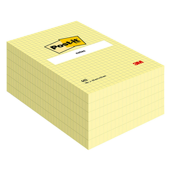 3M Post-it checked notes, 100 sheets, 102mm x 152mm 662 201078 - 1