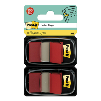 3M Post-it index red standard dual pack (100 tabs) 680-R2EU 201338