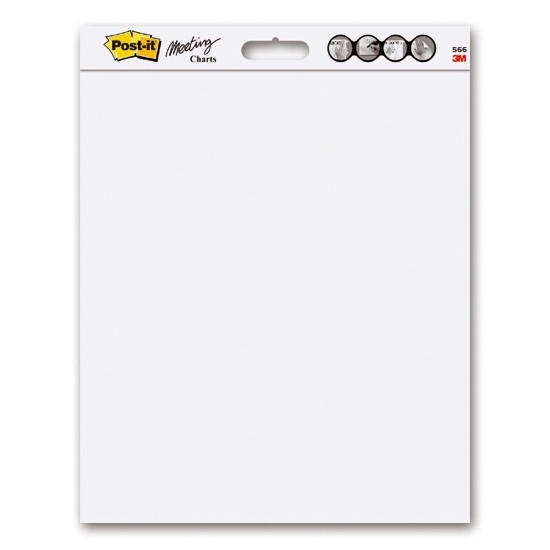 3M Post-it meeting charts, 508mm x 584mm (2-pack) 566 201420 - 1