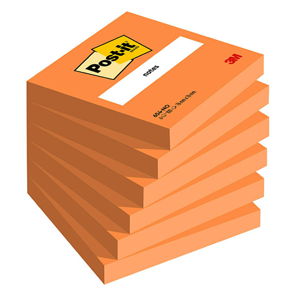 3M Post-it notes neon orange, 76mm x 76mm 654NORA 201496 - 1