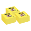 3M Post-it yellow super sticky notes, 350 sheets, 76mm x 76mm (3-pack)