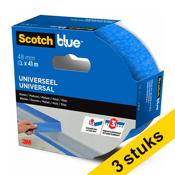 3M ScotchBlue Multi-surface masking tape, 48mm x 41m (3-pack)  280062 - 1