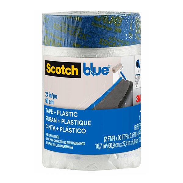 3M ScotchBlue pre-taped masking tape refill, 60.9cm x 27.4m 7100197950 280055 - 1