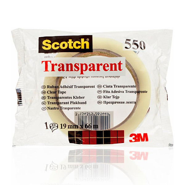 3M Scotch Transparent Tape 19mm x 66m 5501966 201268 - 1