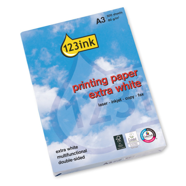 80g 123ink A3 copy paper, 500 sheets A3PAKPAPIERC 300644 - 1