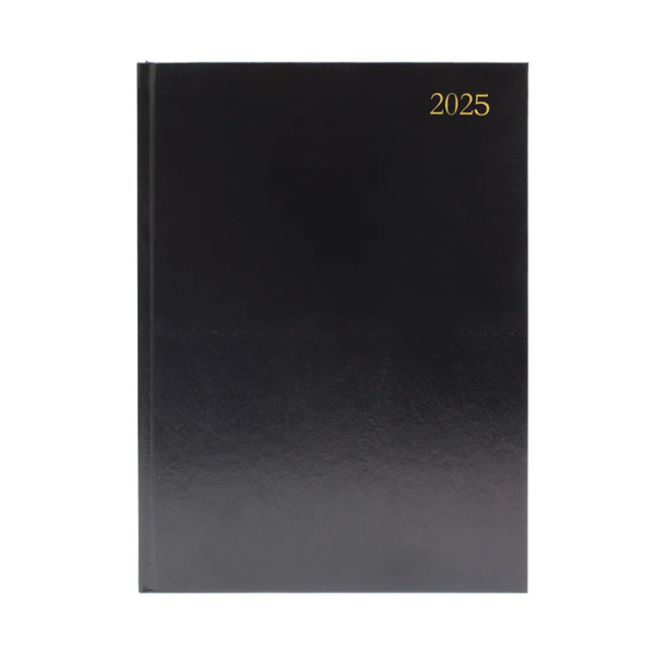 A4 2 Days per page black desk diary, 2025╽KFA42BK25 KFA42BK25 299073 - 1