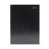 A4 2 Days per page black desk diary, 2025╽KFA42BK25