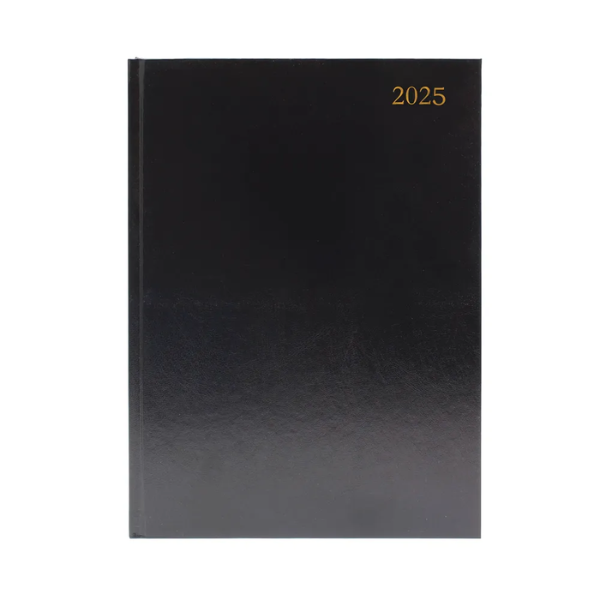 A4 Week to view black desk diary, 2025╽KFA43BK25 KFA43BK25 299184 - 1